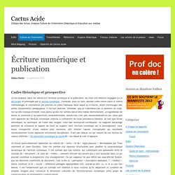 Écriture numérique et publication