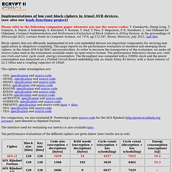 ECRYPT Low Cost Ciphers Page