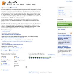 eCryptfs - Enterprise Cryptographic Filesystem in Launchpad