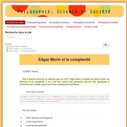 Edgar Morin et la complexité