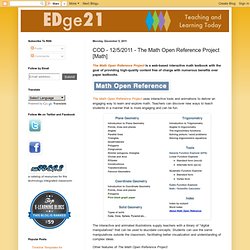 COD - 12/5/2011 - The Math Open Reference Project [Math]