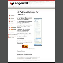 Software: Python Sidebar