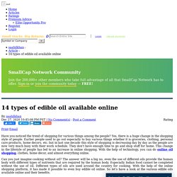 14 types of edible oil available online : Article