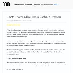 How to Grow an Edible, Vertical Garden in Five Steps - Cities - GOOD
