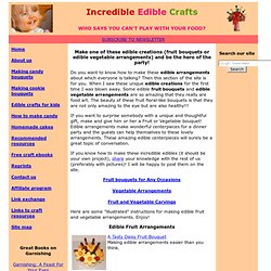 Edible Creations How to – fruit bouquets and edible vegetable arrangements from EdibleCraftsOnline.com