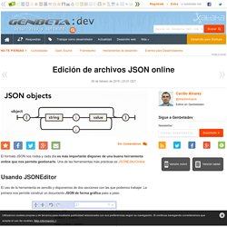Edición de archivos JSON online
