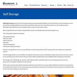Storage in Edinburgh - Edinburgh Self Storage - Containerised Self-Storage Units