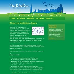 About our meditation classes