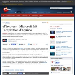 eDiscovery : Microsoft fait l’acquisition d’Equivio