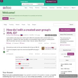 How do I edit a created user group's XML ID?