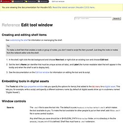 Edit tool window - Houdini online help