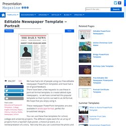 Editable Newspaper Template – Portrait