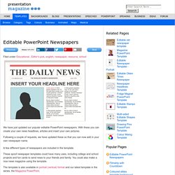 Editable PowerPoint Newspapers PowerPoint Template