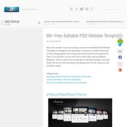 80+ Free Editable PSD Website Templates
