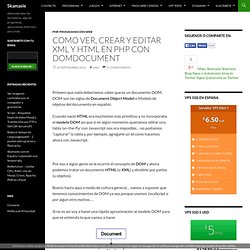 Como ver, crear y editar XML y HTML en PHP con DomDocument