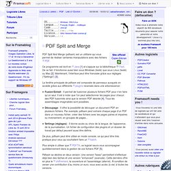 PDF Split and Merge - PDF : Lire et Éditer