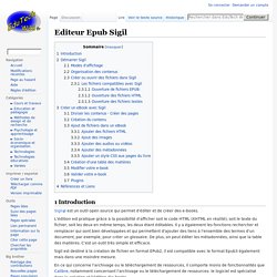 Editeur Epub Sigil