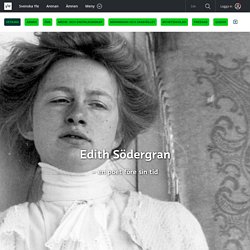 Edith Södergran - en poet före sin tid