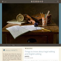 Things to know about legal editing and English editing
