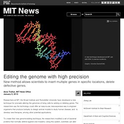 Editing the genome with high precision