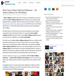 18 Best Video Editing Software For Free Download (Windows)