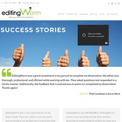EditingWorm Testimonials and Success Stories