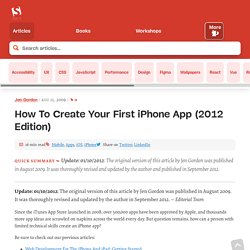 How To Create Your First iPhone Application