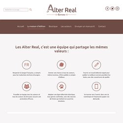 Éditions Alter Real - La maison d'édition
