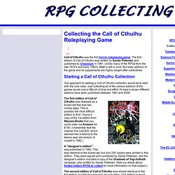 Collect Call of Cthulhu RPG Editions - Chaosium Collectibles