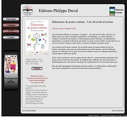 Editions Philippe Duval » Éducateurs de jeunes enfants : Une diversité d’actions