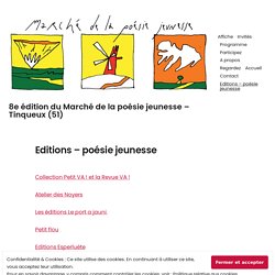 Editions – poésie jeunesse – 8e édition du Marché de la poésie jeunesse – Tinqueux (51)