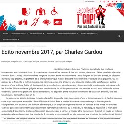 Edito novembre 2017, par Charles Gardou - T'Cap