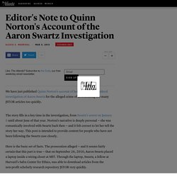 Editor's Note to Quinn Norton's Account of the Aaron Swartz Investigation - Alexis C. Madrigal
