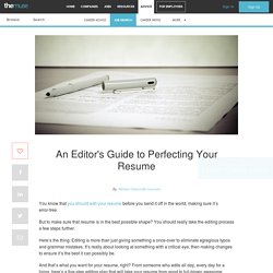 The 5-Step Editing Process for a Perfect Resume