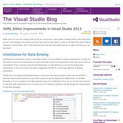 XAML Editor Improvements in Visual Studio 2013 - The Visual Studio Blog