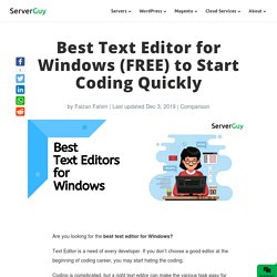 Best Text Editor for Windows (FREE) to Start Coding Quickly