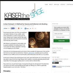 Linker Outreach: A Method for Social and Editorial Link Building