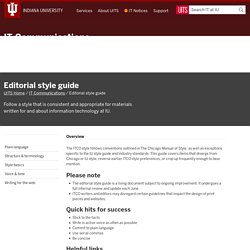 Editorial style guide