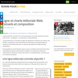 Ligne éditoriale Web: conseils et composition