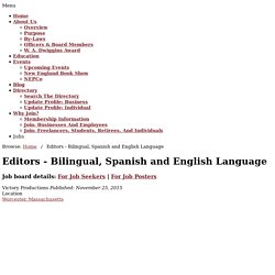Editors - Bilingual, Spanish and English Language
