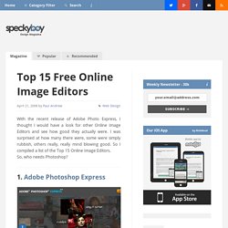 Top 15 Free Online Image Editors - Speckyboy Web Design Magazine