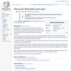 Edmond de Rothschild (1926-1997)
