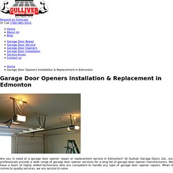 Edmonton Garage Door Opener Repair & Installation Service