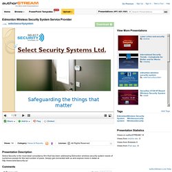 Edmonton Wireless Security System Service