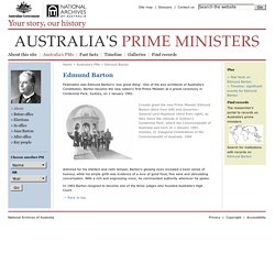 Edmund Barton - Australia's PMs - Australia's Prime Ministers