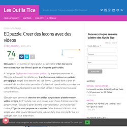 EDpuzzle. Creer des lecons avec des videos – Les Outils Tice