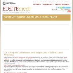 EDSITEment's Back-to-School Lesson Plans