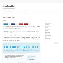 EdTech Cheat Sheet