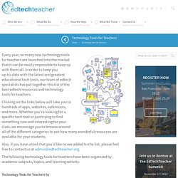 EdTechTeacher Technology Tools for Teachers