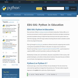 EDU-SIG: Python in Education